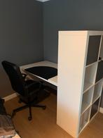 Bureau met billy kast met lades en open vakken., Huis en Inrichting, Ophalen, Overige materialen, 75 cm of meer, 150 tot 200 cm
