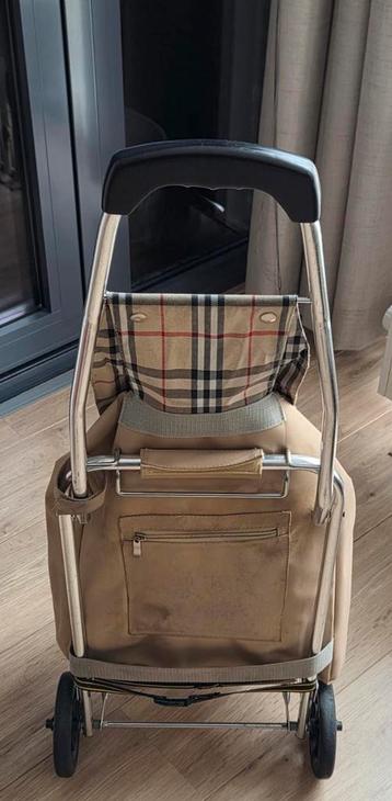 Beige boodschappentrolley beschikbaar voor biedingen