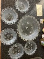Set van glazen schaaltjes met bubbelrand, Ophalen, Overige stijlen, Glas, Schaal of Schalen