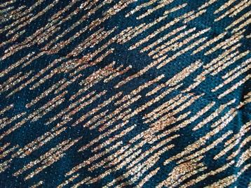 Goud glitter zwart stof 214 cm x 215 cm beschikbaar voor biedingen