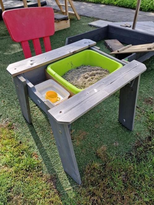 Exit Aksent zandbak picknicktafeltje 50 x 50 cm koopjesprijs, Kinderen en Baby's, Speelgoed | Buiten | Zandbakken, Zo goed als nieuw