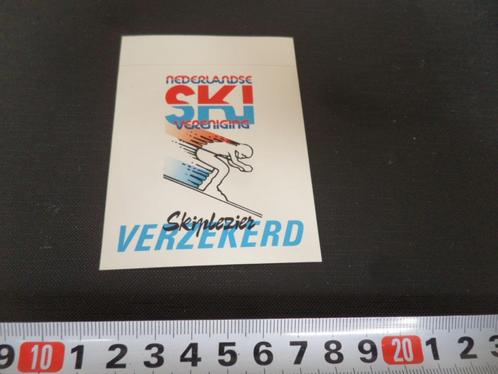 sticker nederlandse ski vereniging skiplezier verzekerd, Verzamelen, Stickers, Zo goed als nieuw, Bedrijf of Vereniging, Ophalen