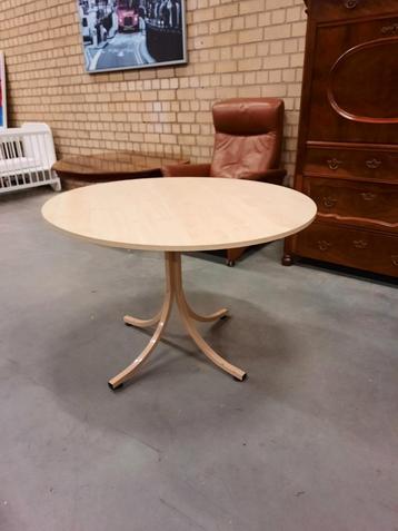 Ronde (bijzet) tafel 100 cm met stalen poot 