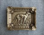 antieke bronzen asbak met whippet / hond, Antiek en Kunst, Antiek | Koper en Brons, Ophalen, Brons