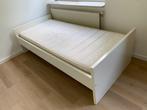 Eenpersoonsbed wit + lattenbodem en evt. matras, Ophalen, Gebruikt, 90 cm, Eenpersoons