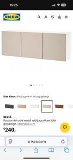 Ikea wandkast Bestå grijze deurtjes., Huis en Inrichting, Kasten | Wandmeubels, Ophalen, Zo goed als nieuw, Minder dan 150 cm