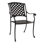 Tuinstoel giet aluminium 43 x 63 x 91 cm kleur zwart, Huis en Inrichting, Stoelen, Ophalen of Verzenden, Nieuw, Zwart, Eén