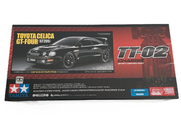 Tamiya 58743 1/10 R/C Toyota Celica GT-FOUR (ST205) (TT-02), Hobby en Vrije tijd, Modelbouw | Radiografisch | Auto's, Nieuw, Auto onroad