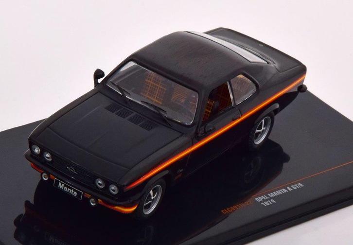 Opel Manta A GT/E 1974 Zwart Model 1/43 Ixo Models IXOCLC491, Hobby en Vrije tijd, Modelauto's | 1:43, Nieuw, Auto, Overige merken