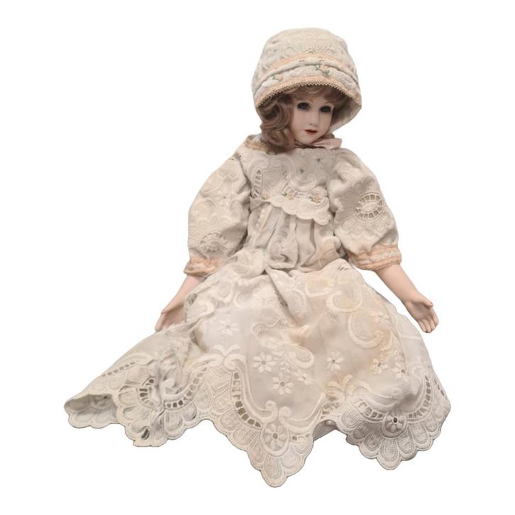 Vintage porseleinen pop GM, Verzamelen, Poppen, Zo goed als nieuw, Pop, Ophalen of Verzenden