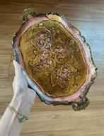 Brocante dienblad van hout - ovaal model, Huis en Inrichting, Ophalen of Verzenden, Zo goed als nieuw, Rechthoekig, Hout