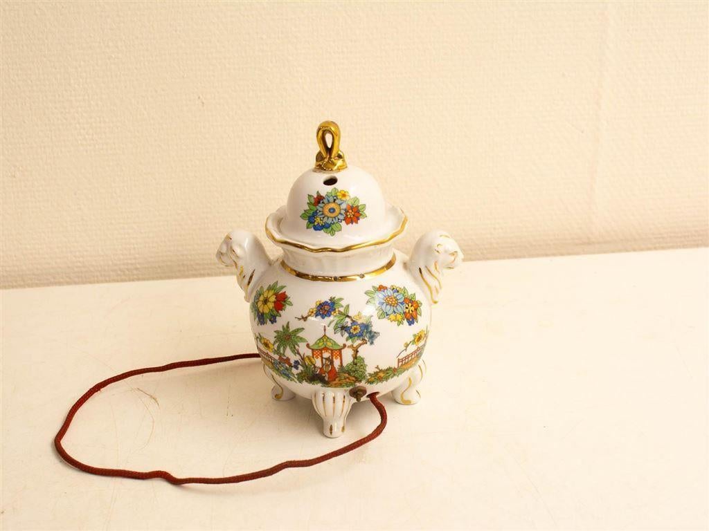 Parfumlampje met tijgerkoppen 29070, Ophalen of Verzenden, Gebruikt, Minder dan 50 cm