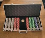 Luxe pokerset, 500 poker fiches met waardeopdruk!, Hobby en Vrije tijd, Gezelschapsspellen | Kaartspellen, Een of twee spelers