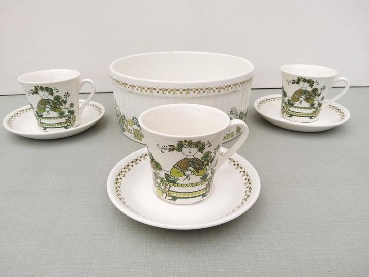 Figgjo Flint Market Ovenschaal Bekers Papschaaltje etc., Antiek en Kunst, Antiek | Servies los, Ophalen of Verzenden