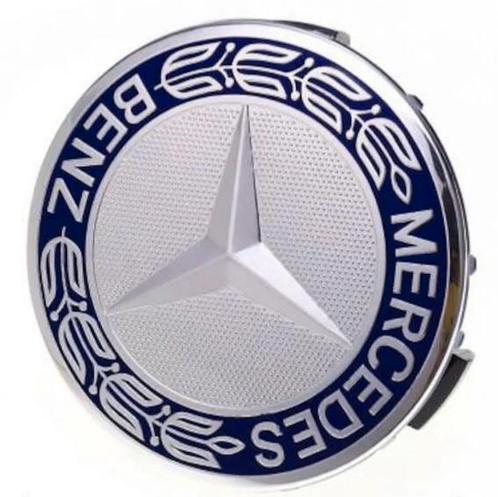 LauwerkransBlauw+AndereMercedesNaafdoppen30%Korting€3,50P.st, Auto diversen, Wieldoppen, Nieuw, Verzenden