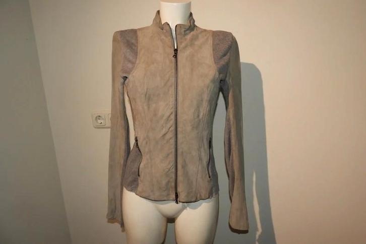 Pauw Amsterdam deels suede/ leer jasje mooie pasvorm 2, Kleding | Dames, Jasjes, Kostuums en Pakken, Gedragen, Jasje, Maat 38/40 (M)