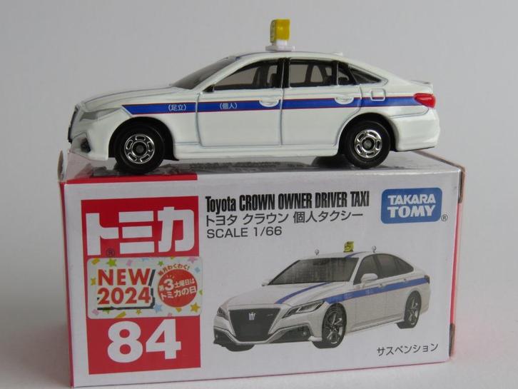 Tomica nr84 Toyota Crown taxi 1/66 3inch tomy, Hobby en Vrije tijd, Modelauto's | Overige schalen, Nieuw, Auto, Ophalen of Verzenden