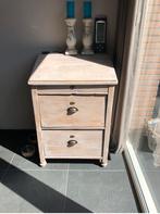 Vintage houten lessenaar met lades en klep, Ophalen