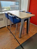 Steelcase barkrukken blauw met rugleuning, Postbus, Met voetsteun, Ophalen of Verzenden, Zo goed als nieuw