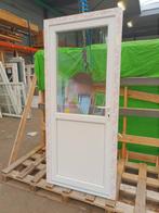 Kunststof Buitendeur 1/2glas  b90 x h204 cm Wit -2408-, Niet ingevuld, Kunststof, 80 tot 100 cm, Niet ingevuld