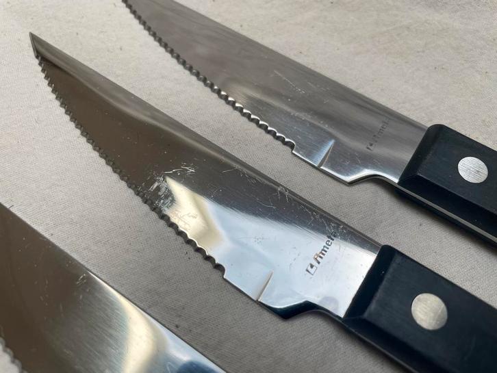Amefa steakmessen 8 stuks, Huis en Inrichting, Keuken | Bestek, Gebruikt, Bestekset, Rvs of Chroom, Ophalen of Verzenden