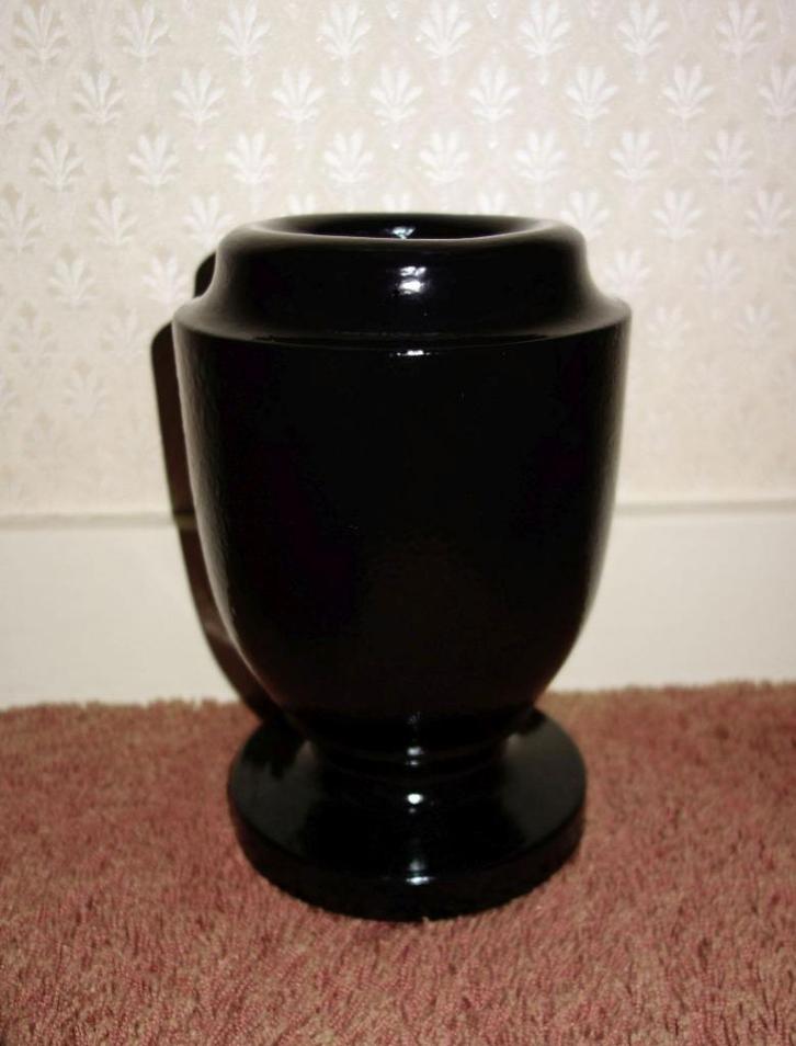 Grafvaas marmer zwart 26 cm, Antiek en Kunst, Antiek | Vazen, Ophalen