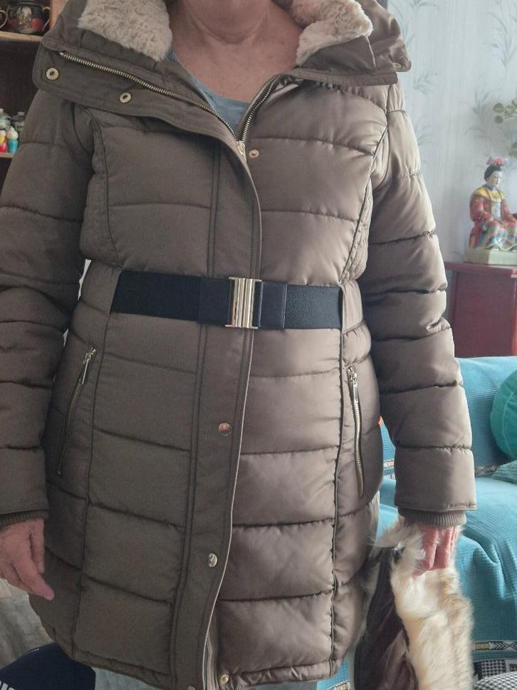 Dames jas, Kleding | Dames, Jassen | Winter, Nieuw, Maat 42/44 (L), Beige, Ophalen of Verzenden