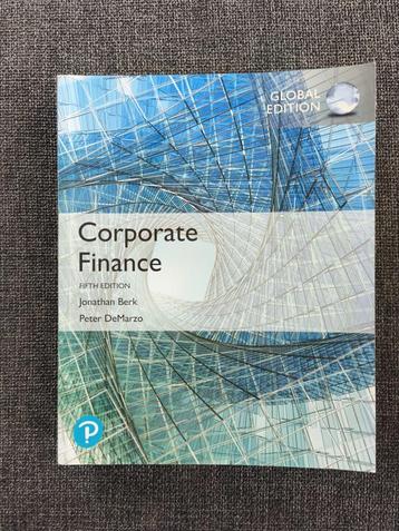Corporate Finance – Berk & DeMarzo beschikbaar voor biedingen