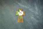 1 religie kruis kruisje bloem ongeveer 12,5 / 8 cm, Antiek en Kunst, Ophalen
