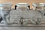 Originele Weck & Triomphe inmaakpotten met deksels & klemmen, Huis en Inrichting, Verzenden, Gebruikt, Glas, Pot, Bus of Blik