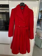 Rode lange jas maat 36, Kleding | Dames, Jassen | Winter, Ophalen of Verzenden, Zo goed als nieuw, Maat 36 (S), Rood