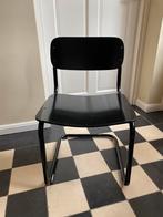Zwarte eetkamerstoelen met buis, Huis en Inrichting, Stoelen, Ophalen, Twee, Zwart, Zo goed als nieuw