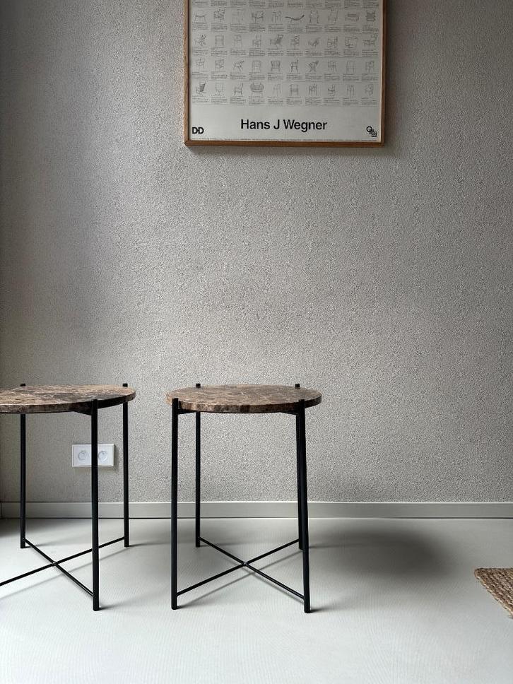 Marmer bijzettafel - uniek design, Huis en Inrichting, Tafels | Salontafels, Zo goed als nieuw, 50 tot 75 cm, Minder dan 50 cm