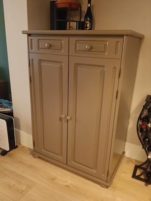 Taupe Computerkast/voorraadkast met lade, Huis en Inrichting, Kasten | Kledingkasten, Gebruikt, 100 tot 150 cm, 50 tot 100 cm