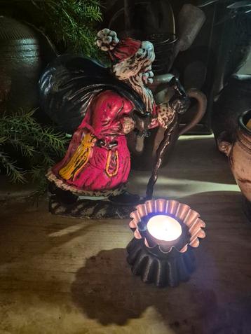 Gietijzeren kerstman beeld / deurstopper beschikbaar voor biedingen