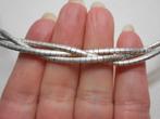Zilveren zwaar gevlochten vintage collier (spang) nr.604, Verzenden, Zo goed als nieuw, Zilver, Zilver