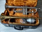 Bes trompet Amati Kraslice zilver + signaaltrompet koper, Ophalen of Verzenden, Gebruikt, Bes-trompet, Met koffer