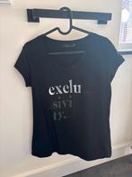 Zwart T-shirt Savinni - Exclusivity Print, Zwart, Ophalen of Verzenden, Zo goed als nieuw, Korte mouw