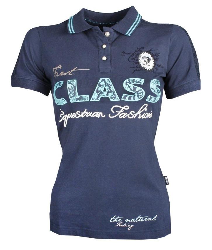 Blue, blauwe Horka Allegro polo maat XS en S, Dieren en Toebehoren, Paardrijkleding, Nieuw, Dames, Kinderen, Bovenkleding, Dressuur