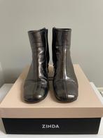 Enkellaarsjes van Zinda, kleur metallic, 8m oud, mt 38, Overige kleuren, Lage of Enkellaarzen, Ophalen of Verzenden, Zo goed als nieuw