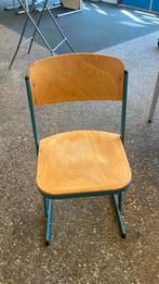 Vintage school stoelen, Ophalen, Gebruikt, Blauw, Vintage