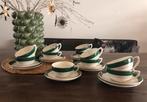💝 DIGOIN SARREGUEMINES LUMIÈRE kop schotel groen goud, Antiek en Kunst, Antiek | Servies los, Ophalen of Verzenden