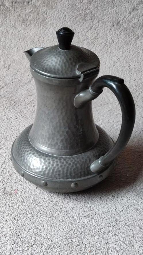 Antieke Craftsman Pewter Sheffield theepot / koffiepot 20 cm, Antiek en Kunst, Antiek | Tin, Ophalen of Verzenden