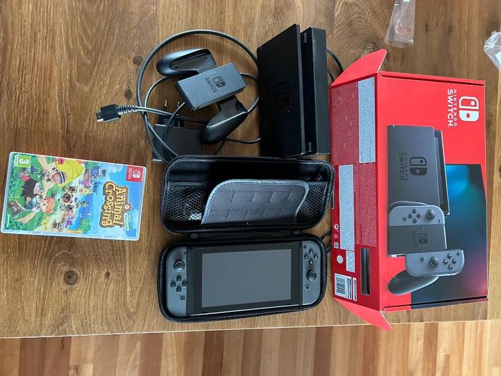 Nintendo switch grijs, Spelcomputers en Games, Spelcomputers | Nintendo Switch, Zo goed als nieuw, Switch Original, Met 1 controller