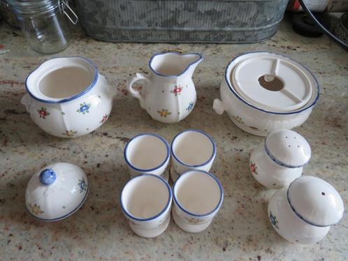 Zeller Petite Rose - melkkannetje suikerpot eierbeker zout, Huis en Inrichting, Keuken | Servies, Zo goed als nieuw, Overige typen