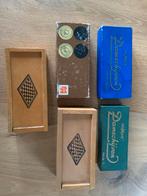 Vintage Damspel Homas damstenen Jumbo, Ophalen of Verzenden, Minder dan 500 stukjes, Gebruikt, Schaken