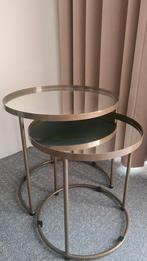 2 bijzet tafeltjes., Huis en Inrichting, Ophalen, Gebruikt, Rechthoekig, Minder dan 55 cm