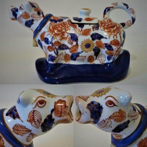 Imari porseleinen grote melkkan of theepot in de vorm koe, Antiek en Kunst, Antiek | Overige Antiek, Ophalen of Verzenden