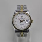 Tudor Prince Day Date - 76213 - Diamond Linnen, Overige merken, Staal, Gebruikt, Staal