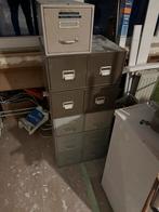Oude archief schuiflade kastjes ijzer vintage, Minder dan 100 cm, 25 tot 50 cm, Gebruikt, Ophalen of Verzenden